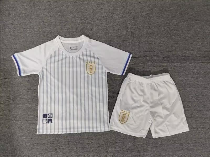 Uruguay 2024 Kids Copa America Away Soccer Jersey And Shorts