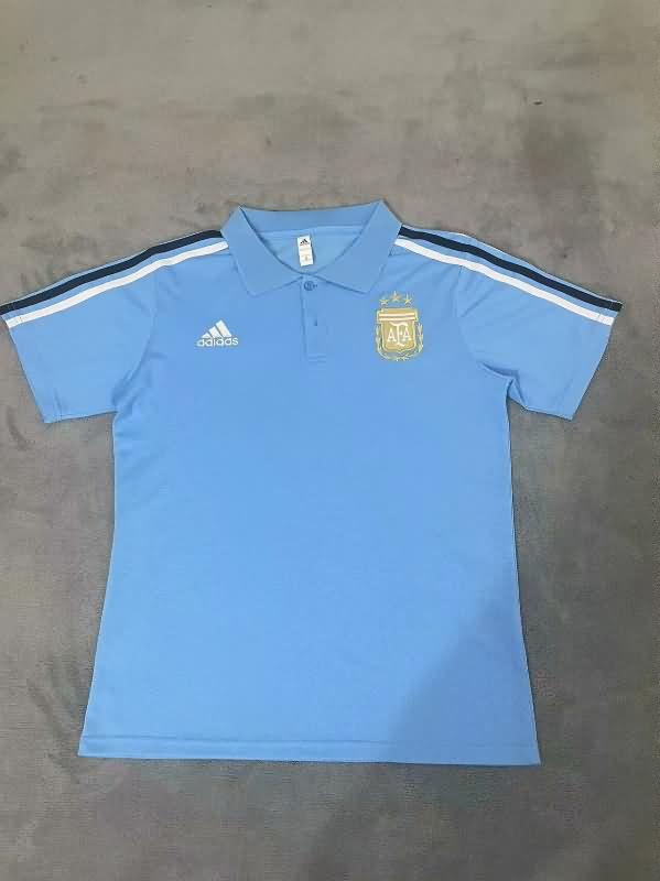 AAA(Thailand) Argentina 2024 Blue Polo Soccer T-Shirt