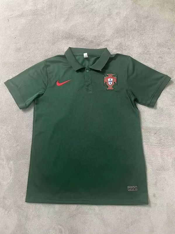 AAA(Thailand) Portugal 2024 Green Polo Soccer T-Shirt