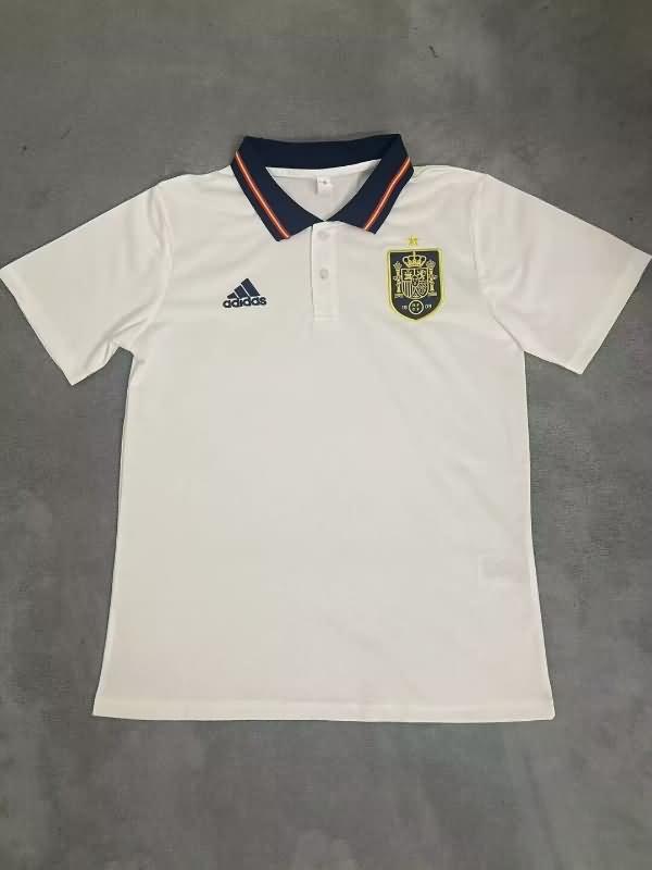 AAA(Thailand) Spain 2024 White Polo Soccer T-Shirt