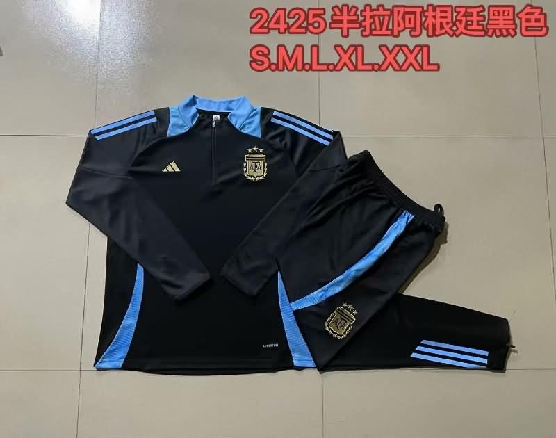 AAA(Thailand) Argentina 2024 Black Soccer Tracksuit