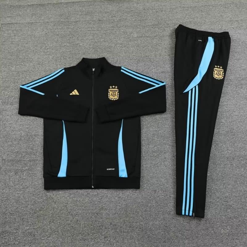 AAA(Thailand) Argentina 2024 Black Soccer Tracksuit 02