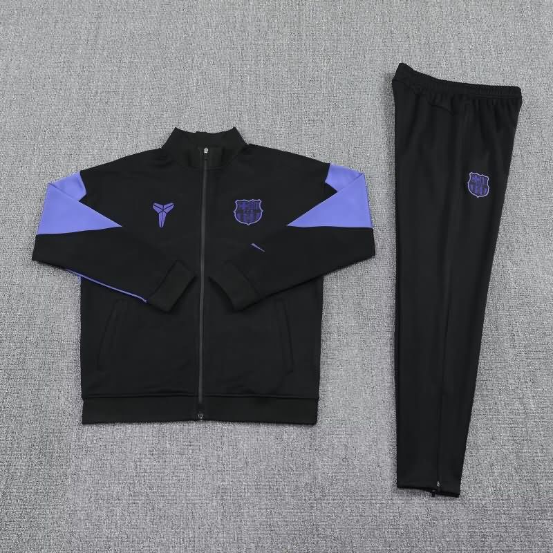 AAA(Thailand) Barcelona 24/25 Black Soccer Tracksuit 09