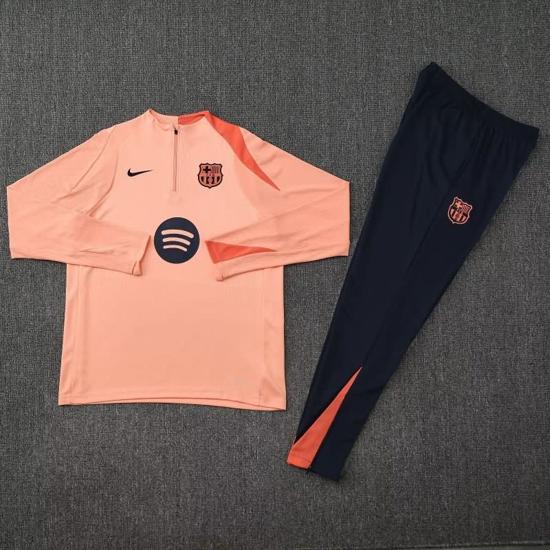 AAA(Thailand) Barcelona 24/25 Pink Soccer Tracksuit 02