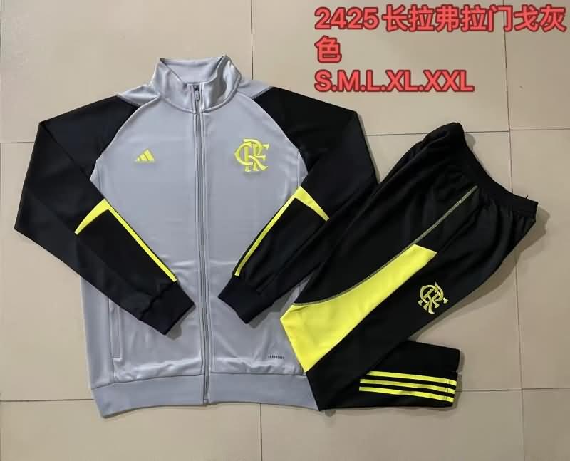 AAA(Thailand) Flamengo 2024 Grey Soccer Tracksuit