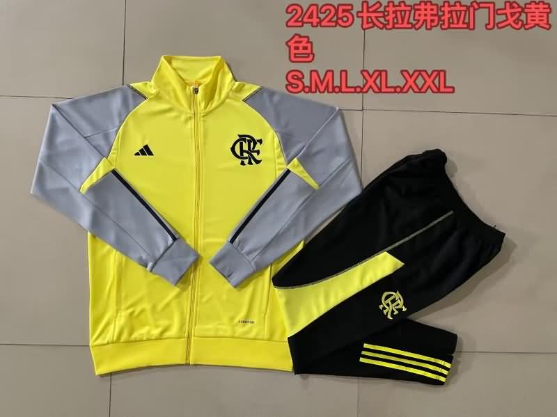 AAA(Thailand) Flamengo 2024 Yellow Soccer Tracksuit