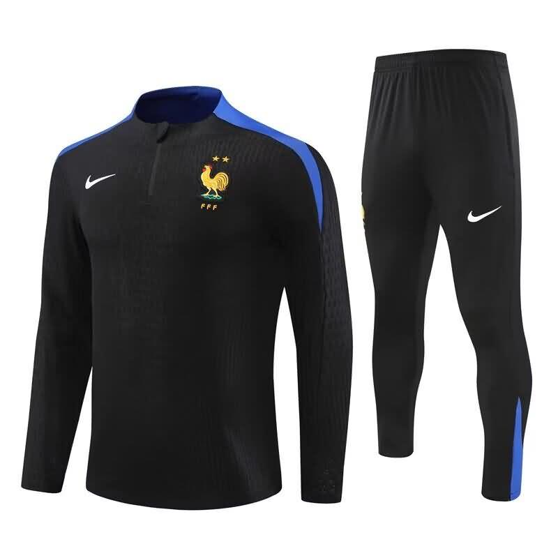 AAA(Thailand) France 2024 Black Soccer Tracksuit