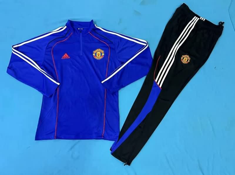 AAA(Thailand) Manchester United 24/25 Blue Soccer Tracksuit 02