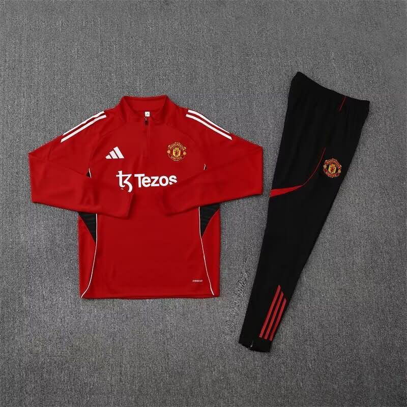 AAA(Thailand) Manchester United 24/25 Red Soccer Tracksuit 09
