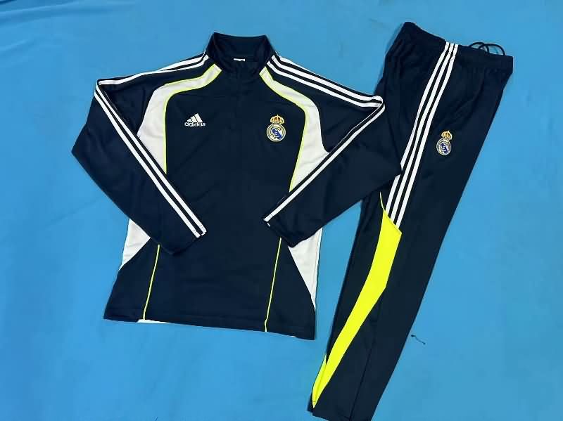 AAA(Thailand) Real Madrid 24/25 Dark Blue Soccer Tracksuit 13