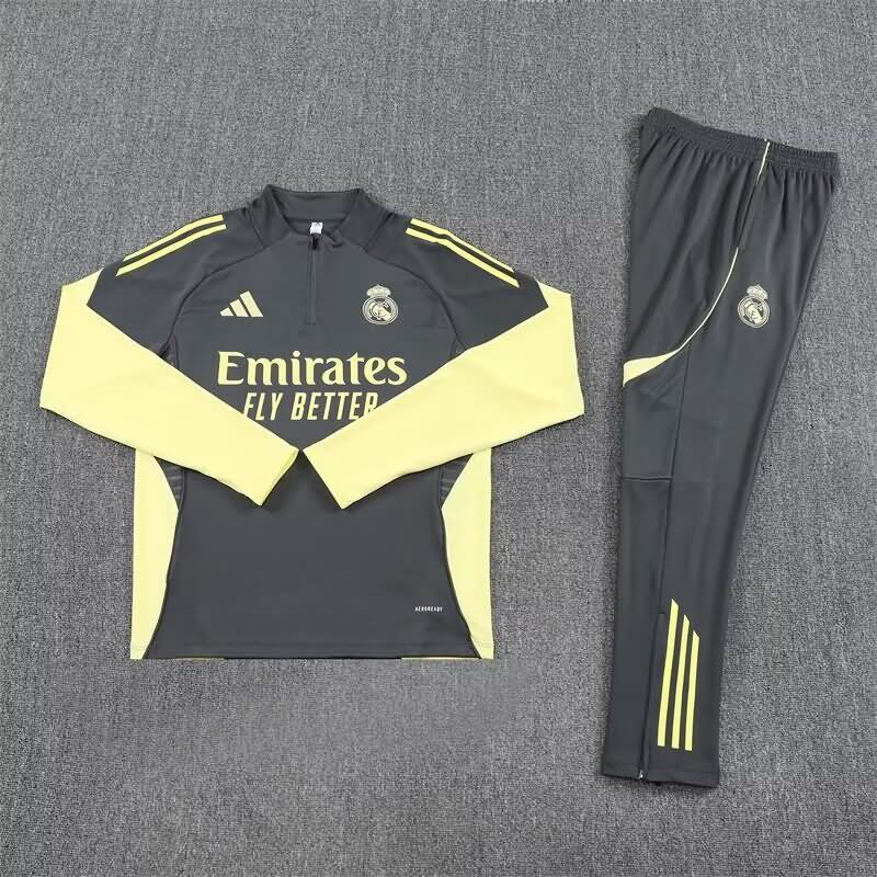 AAA(Thailand) Real Madrid 24/25 Grey Soccer Tracksuit 05