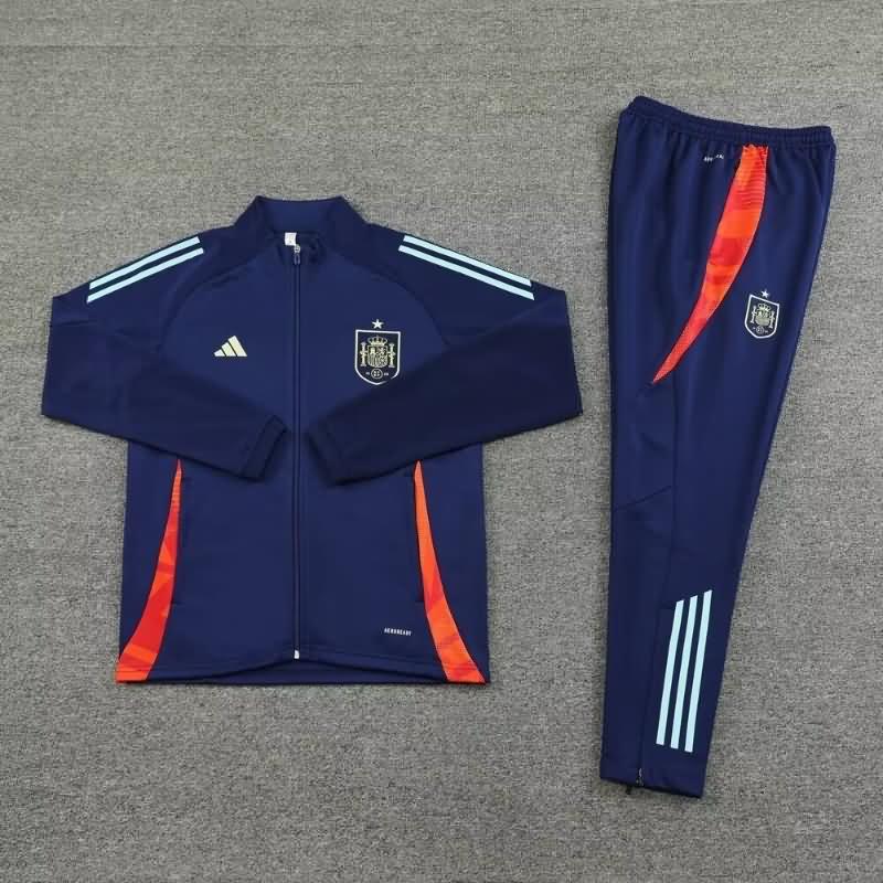 AAA(Thailand) Spain 2024 Dark Blue Soccer Tracksuit