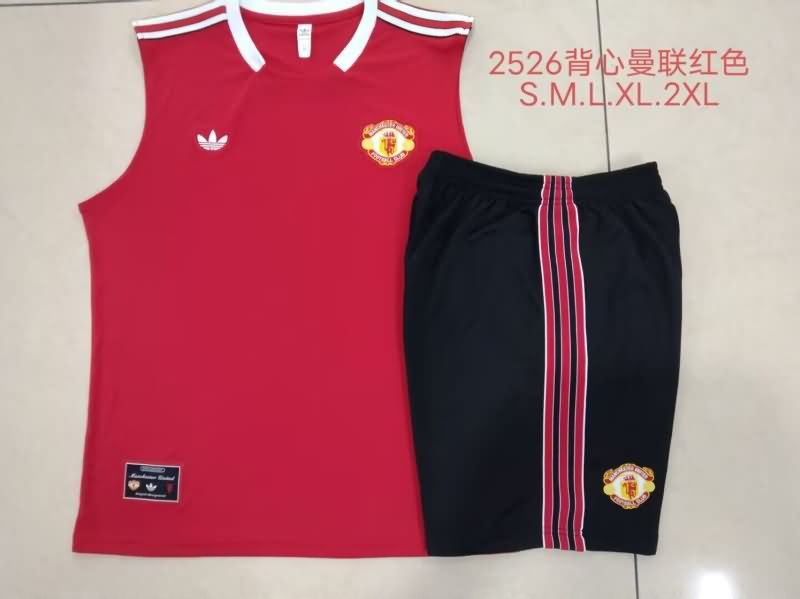 AAA(Thailand) Manchester United 24/25 Red Soccer Training Sets 02