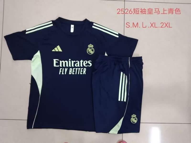 AAA(Thailand) Real Madrid 24/25 Dark Blue Soccer Training Sets 05