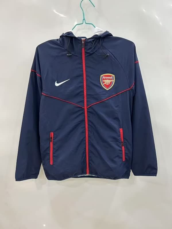 AAA(Thailand) Arsenal 24/25 Dark Blue Soccer Windbreaker 03