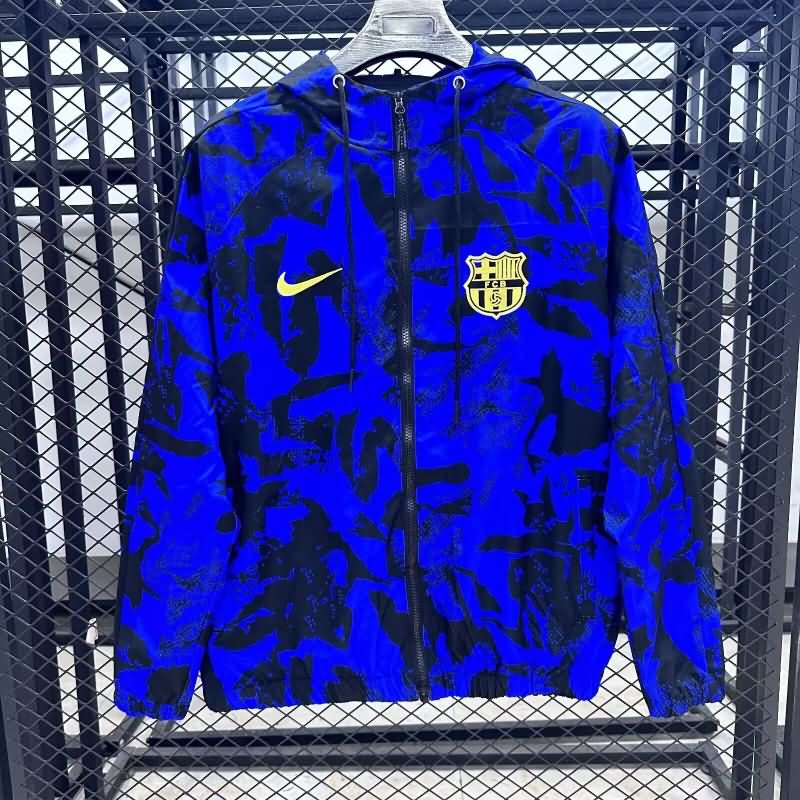 AAA(Thailand) Barcelona 24/25 Blue Soccer Windbreaker 04