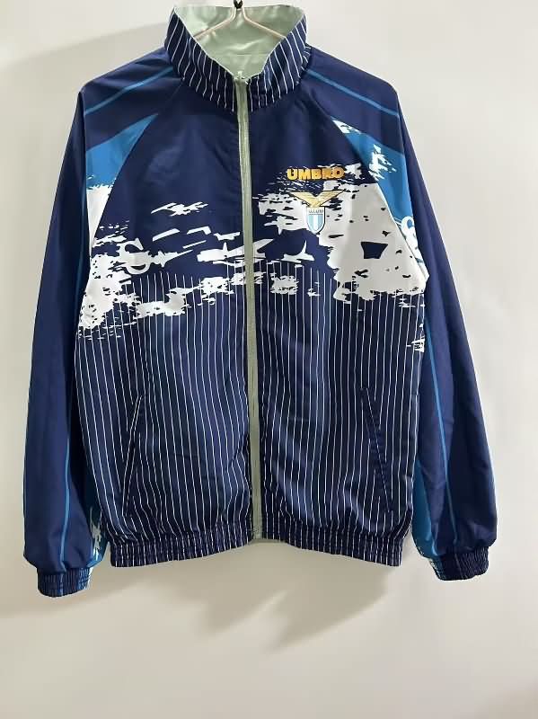AAA(Thailand) Lazio 24/25 Dark Blue Grey Reversible Soccer Windbreaker