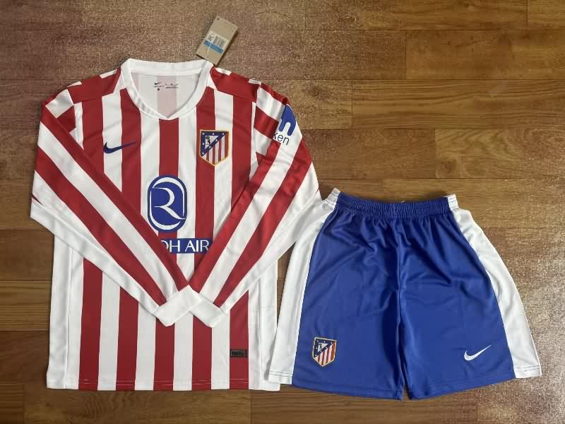 Atletico Madrid 25/26 Home Long Sleeve Soccer Jersey