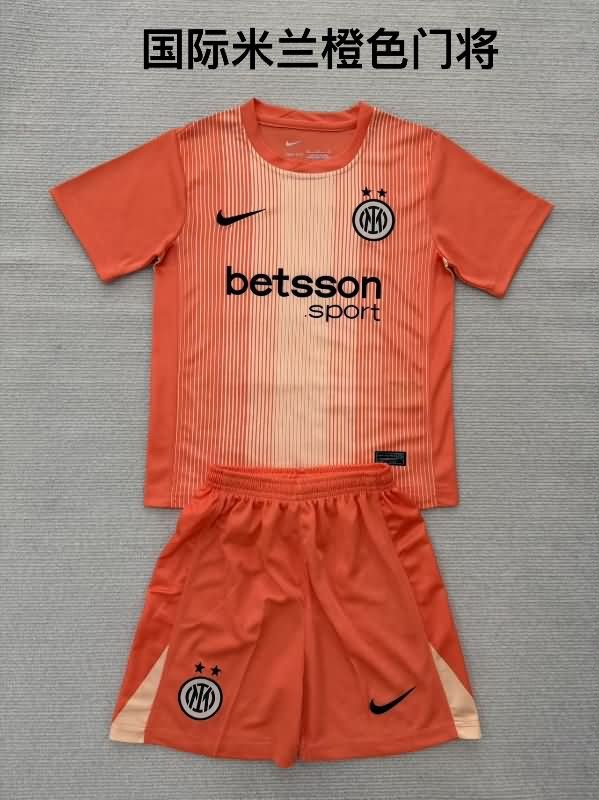 Inter Milan 25/26 Goalkeeper Orange Soccer Jersey