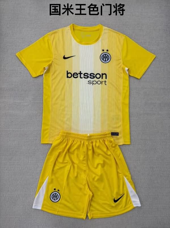 Inter Milan 25/26 Goalkeeper Yellow Soccer Jersey