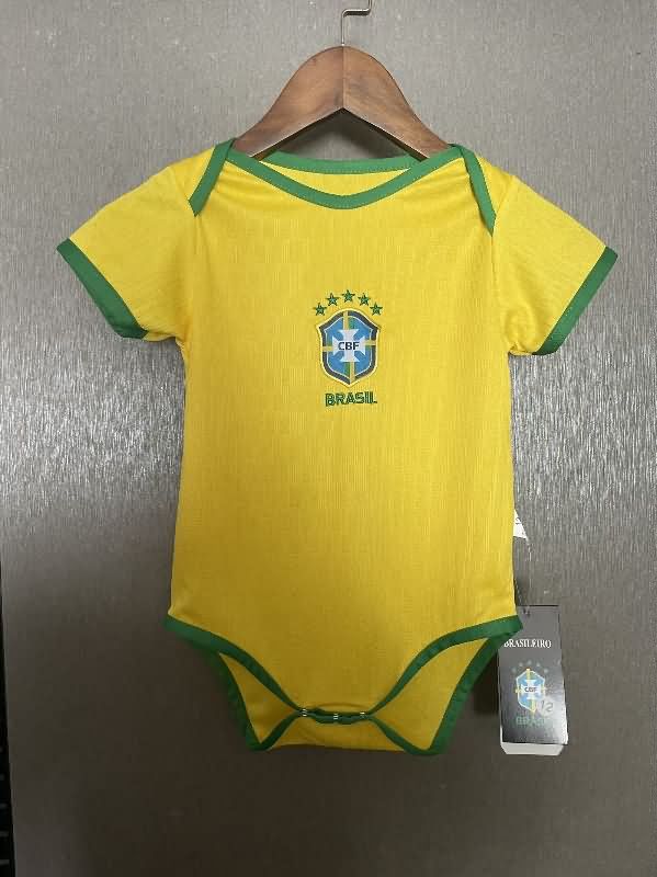AAA(Thailand) Brazil 2025 Home Baby Soccer Jerseys