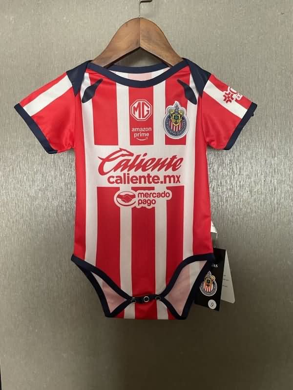AAA(Thailand) Guadalajara 25/26 Home Baby Soccer Jerseys