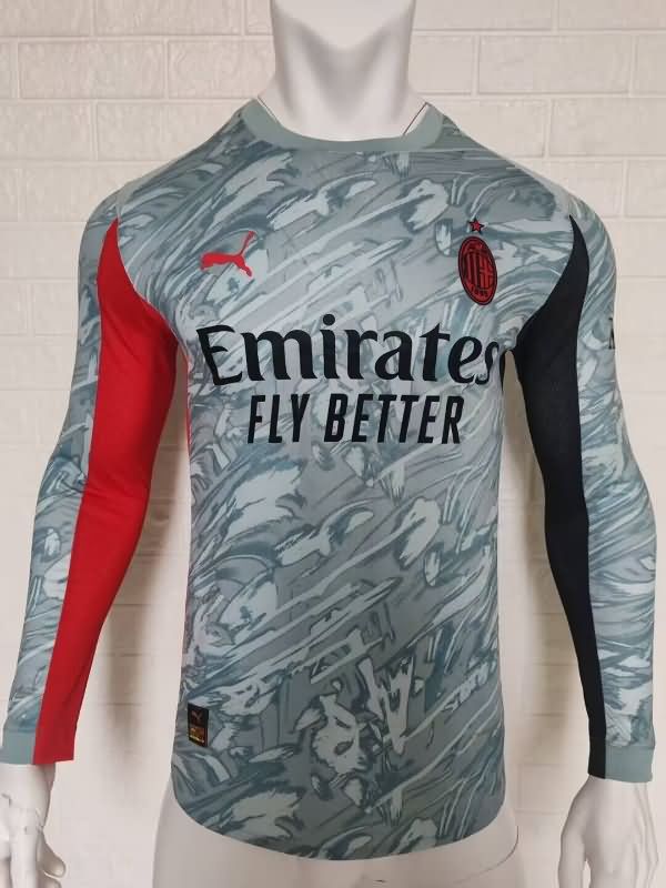 AAA(Thailand) AC Milan 25/26 Goalkeeper Grey Long Sleeve Soccer Jersey(Player)