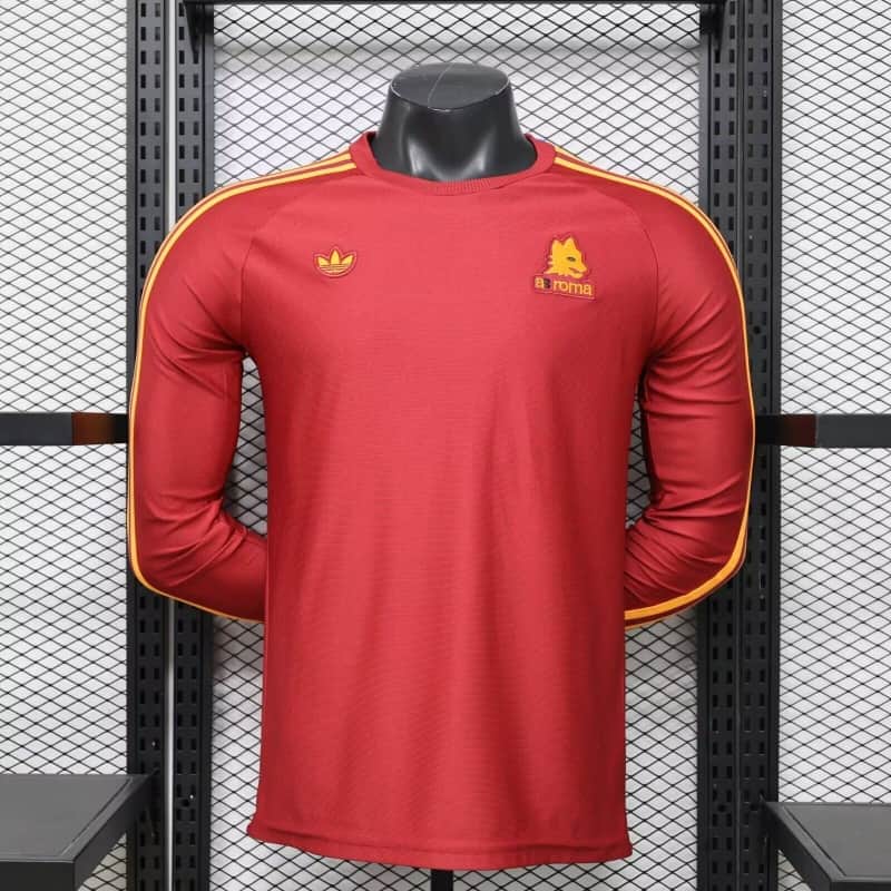 AAA(Thailand) AS Roma 25/26 Red Long Sleeve Soccer Jersey