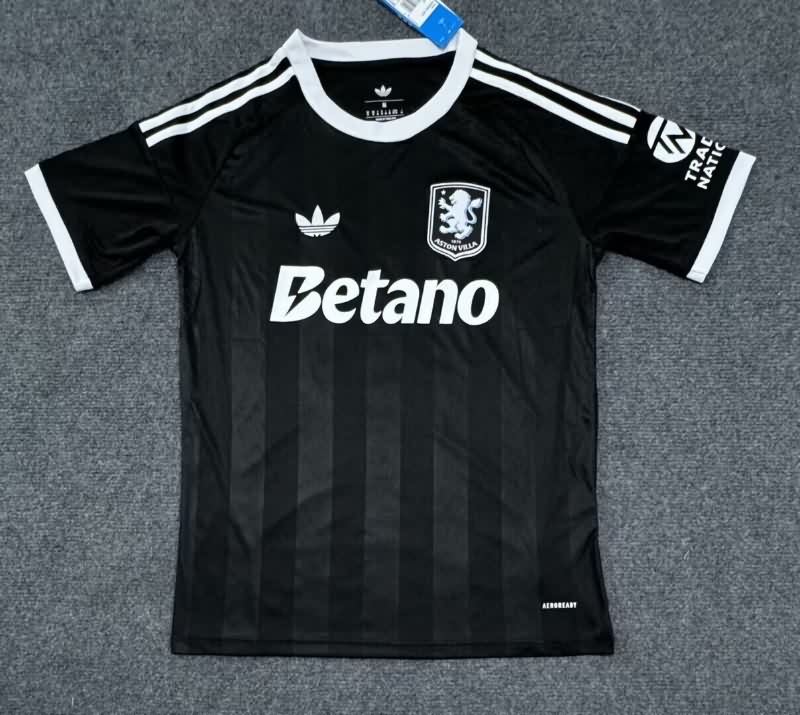 AAA(Thailand) Aston Villa 25/26 Goalkeeper Black Soccer Jersey