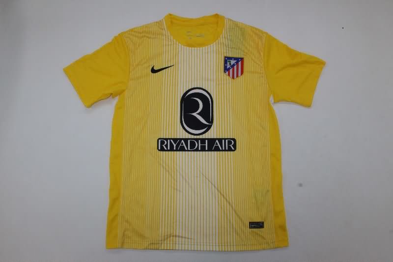 AAA(Thailand) Atletico Madrid 25/26 Goalkeeper Yellow Soccer Jersey