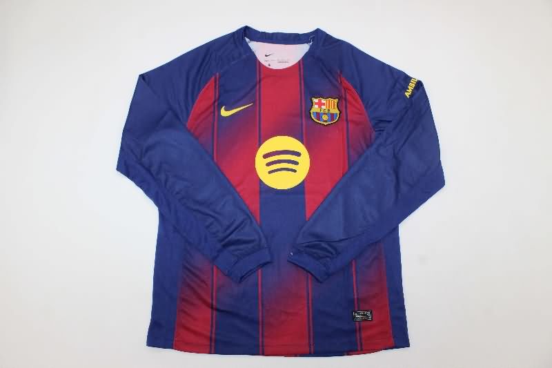 AAA(Thailand) Barcelona 25/26 Home Long Sleeve Soccer Jersey