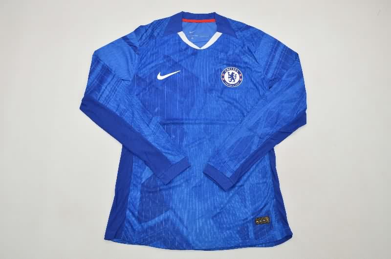 AAA(Thailand) Chelsea 25/26 Home Long Sleeve Soccer Jersey (Player)