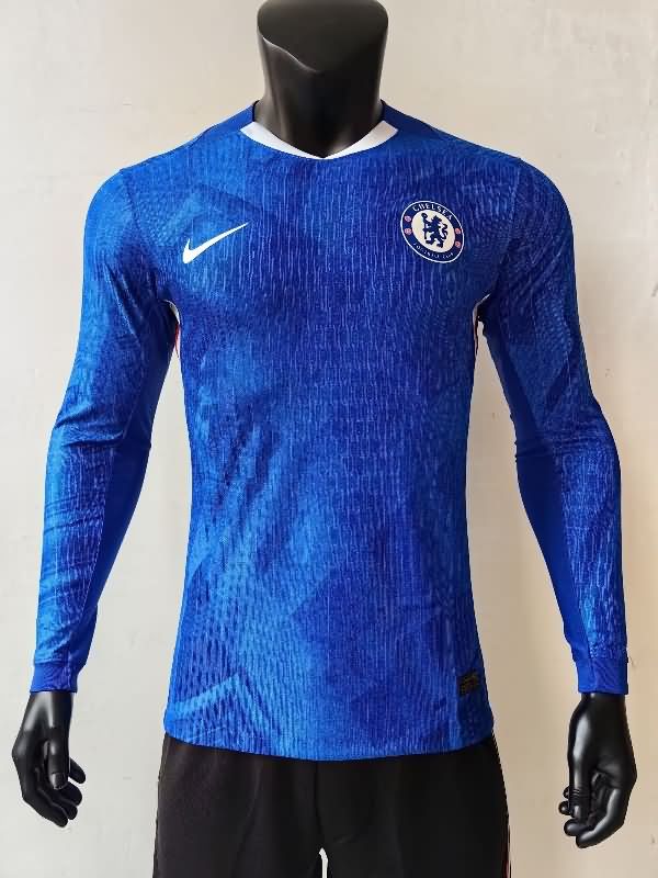 AAA(Thailand) Chelsea 25/26 Home Long Sleeve Soccer Jersey (Player) Leaked