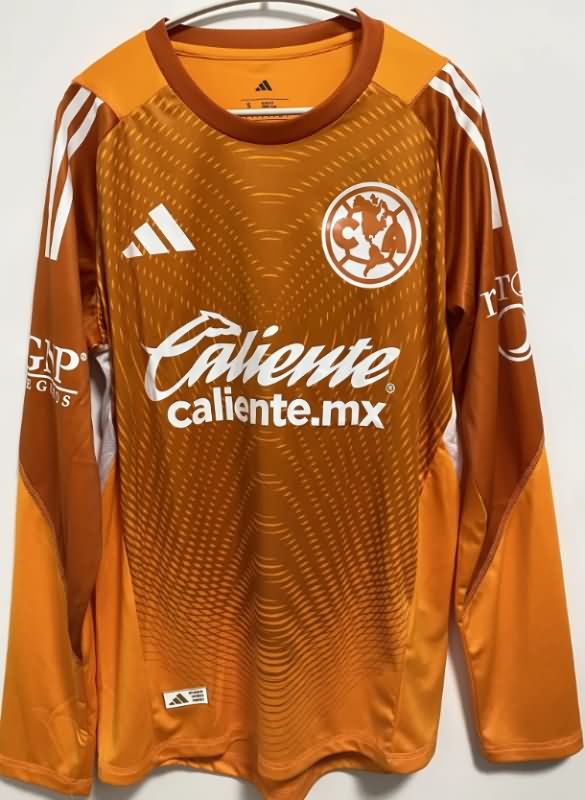 AAA(Thailand) Club America 25/26 Goalkeeper Orange Long Sleeve Jersey (Player)