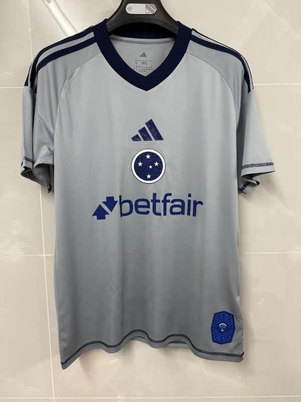 AAA(Thailand) Cruzeiro 2025 Goalkeeper Grey Soccer Jersey
