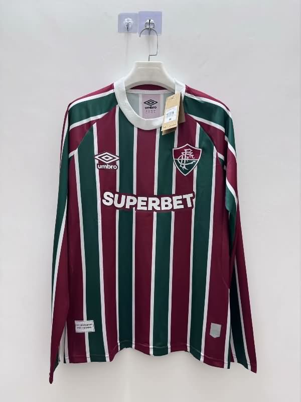 AAA(Thailand) Fluminense 2025 Home Long Sleeve Soccer Jersey