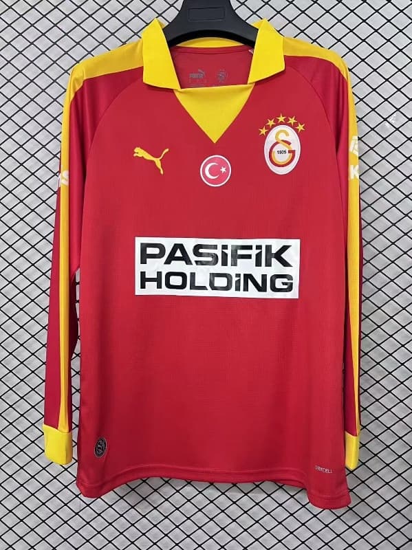 AAA(Thailand) Galatasaray 25/26 Red Long Sleeve Soccer Jersey