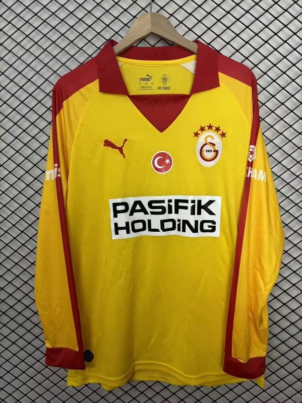 AAA(Thailand) Galatasaray 25/26 Yellow Long Sleeve Soccer Jersey