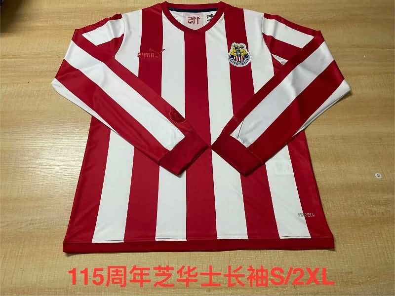 AAA(Thailand) Guadalajara Chivas 115th Anniversary Long Sleeve Soccer Jersey