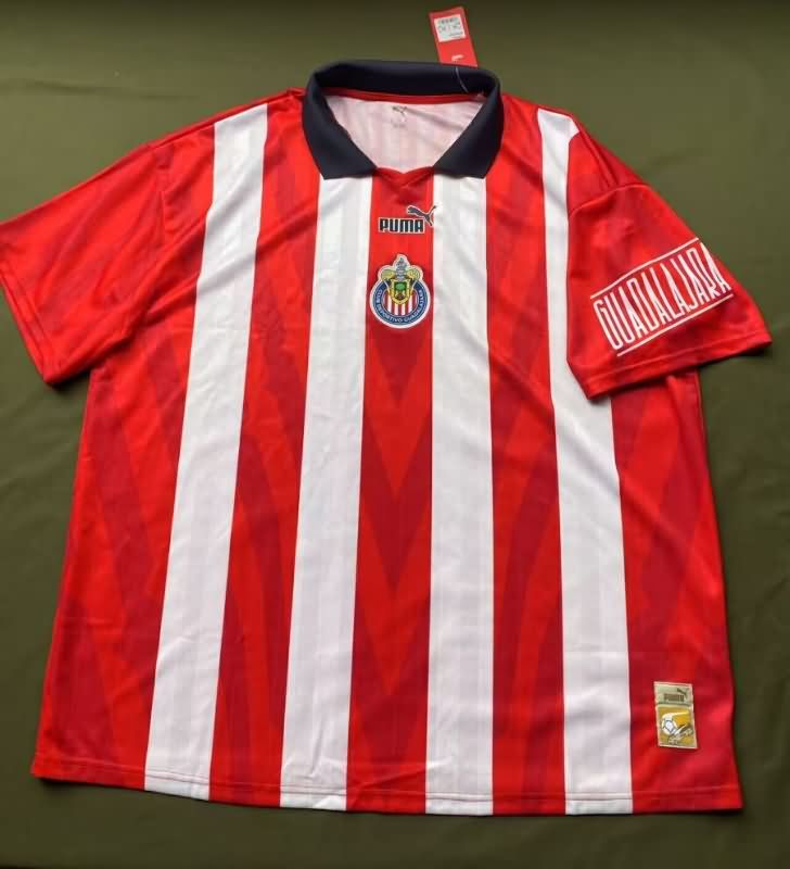 AAA(Thailand) Guadalajara Chivas 25/26 Red White Soccer Jersey