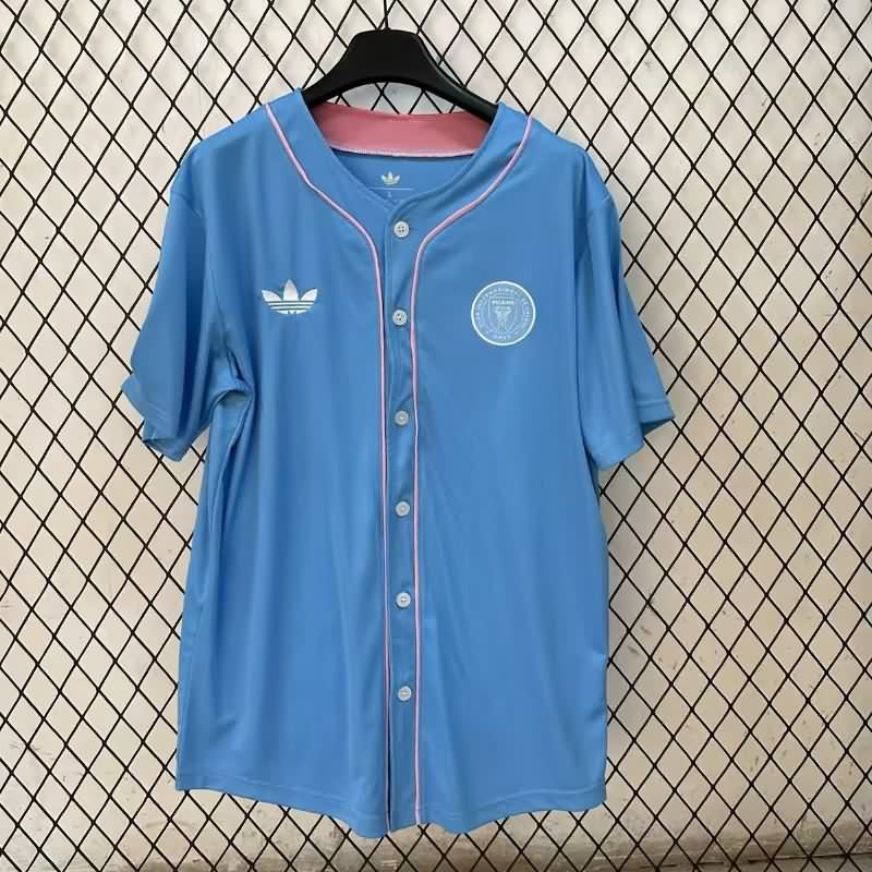 AAA(Thailand) Inter Miami 2025 Blue Baseball Jersey