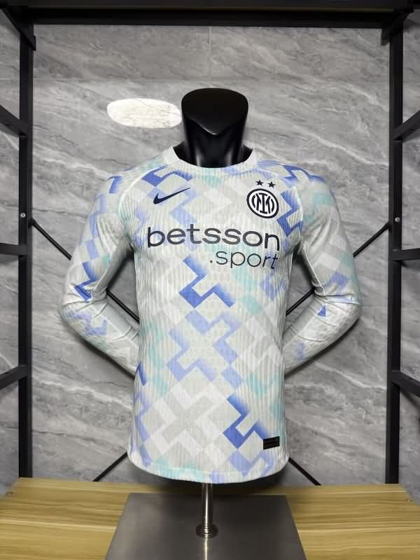 AAA(Thailand) Inter Milan 25/26 Away Long Sleeve Soccer Jersey (Player)