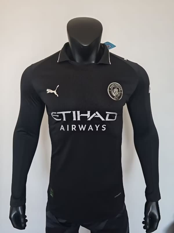 AAA(Thailand) Manchester City 25/26 Away Long Sleeve Soccer Jersey (Player)