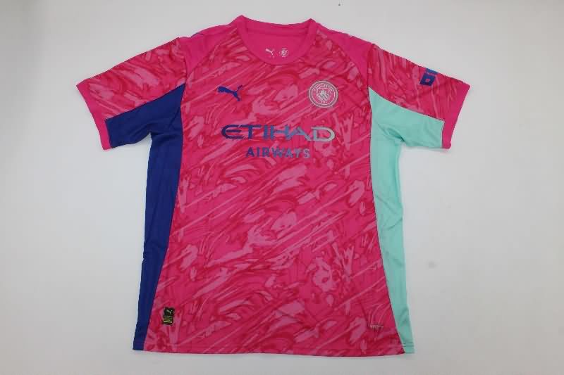 AAA(Thailand) Manchester City 25/26 Goalkeeper Pink Soccer Jersey
