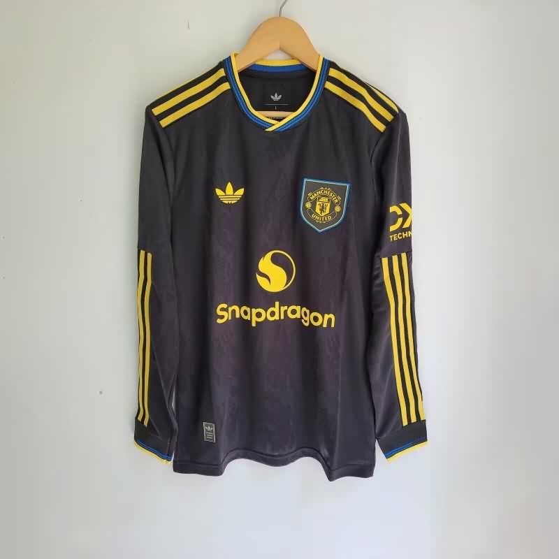 AAA(Thailand) Manchester United 25/26 Third Long Sleeve Soccer Jersey (Player)