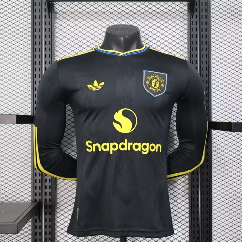 AAA(Thailand) Manchester United 25/26 Third Long Sleeve Soccer Jersey (Player) Leaked