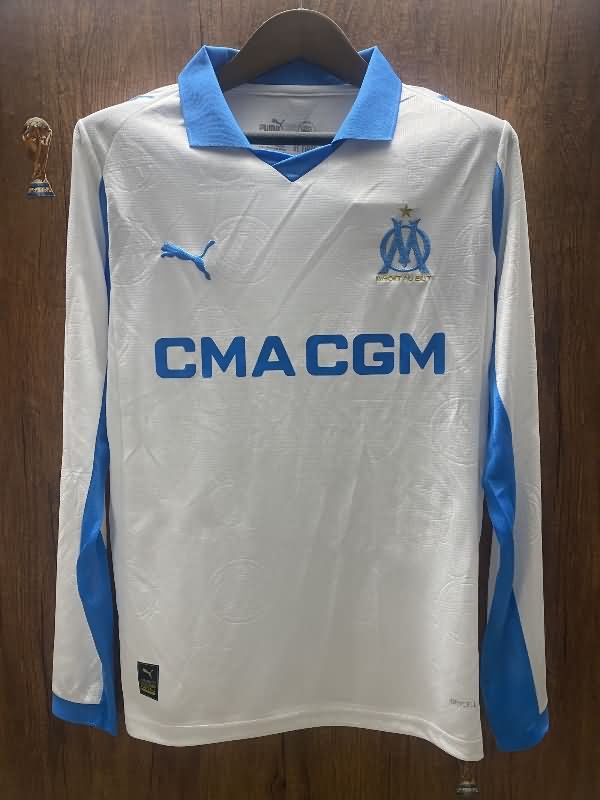 AAA(Thailand) Marseilles 25/26 Home Long Sleeve Soccer Jersey