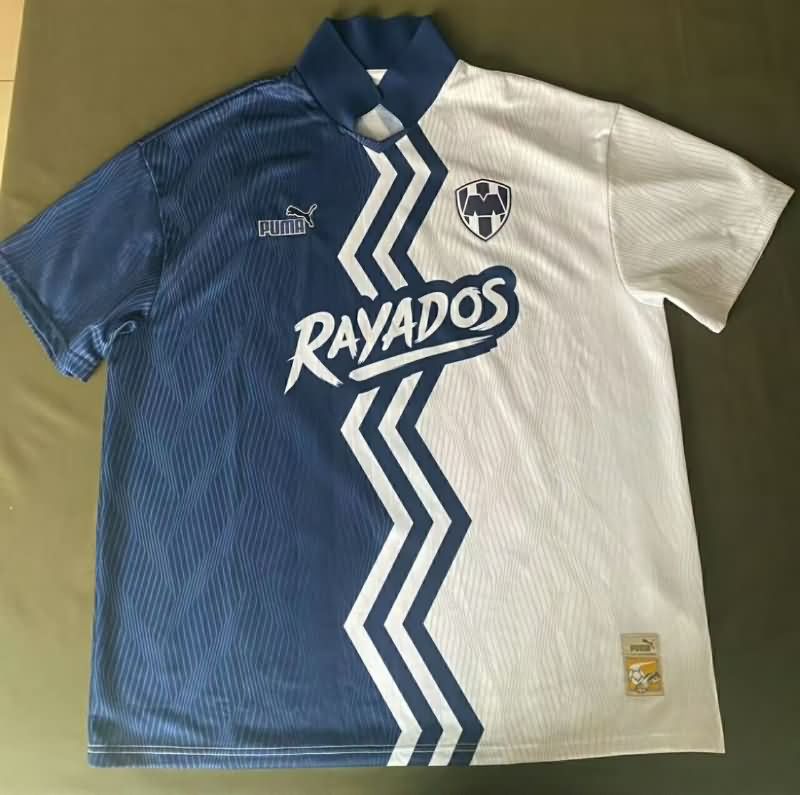AAA(Thailand) Monterrey 25/26 Dark Blue White Soccer Jersey