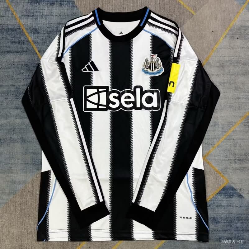 AAA(Thailand) Newcastle United 25/26 Home Long Sleeve Soccer Jersey