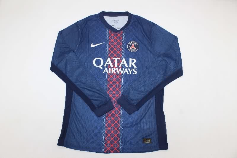 AAA(Thailand) Paris St German 25/26 Home Long Sleeve Soccer Jersey (Player)